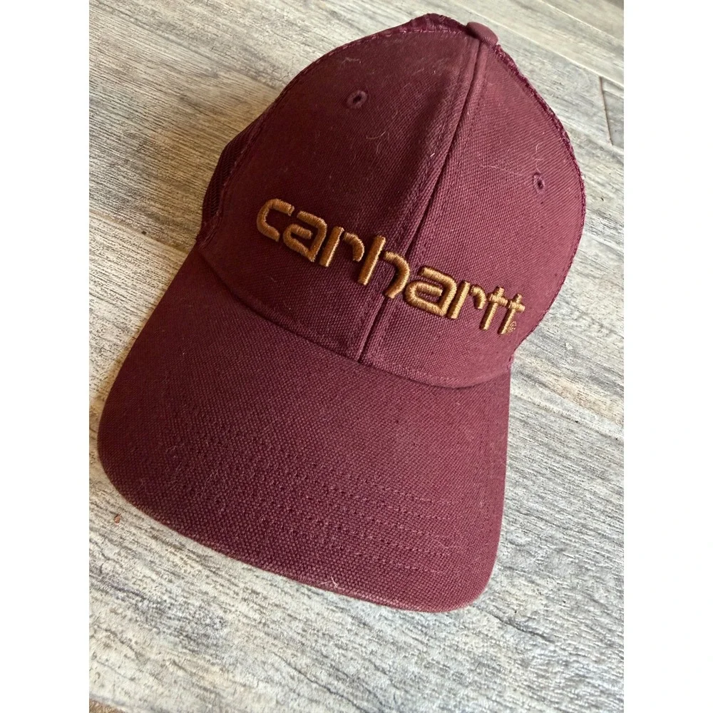 Carhartt Trucker Hat One Size Embroidered Mesh Snapback Hat Spell Out Mens OSFA
